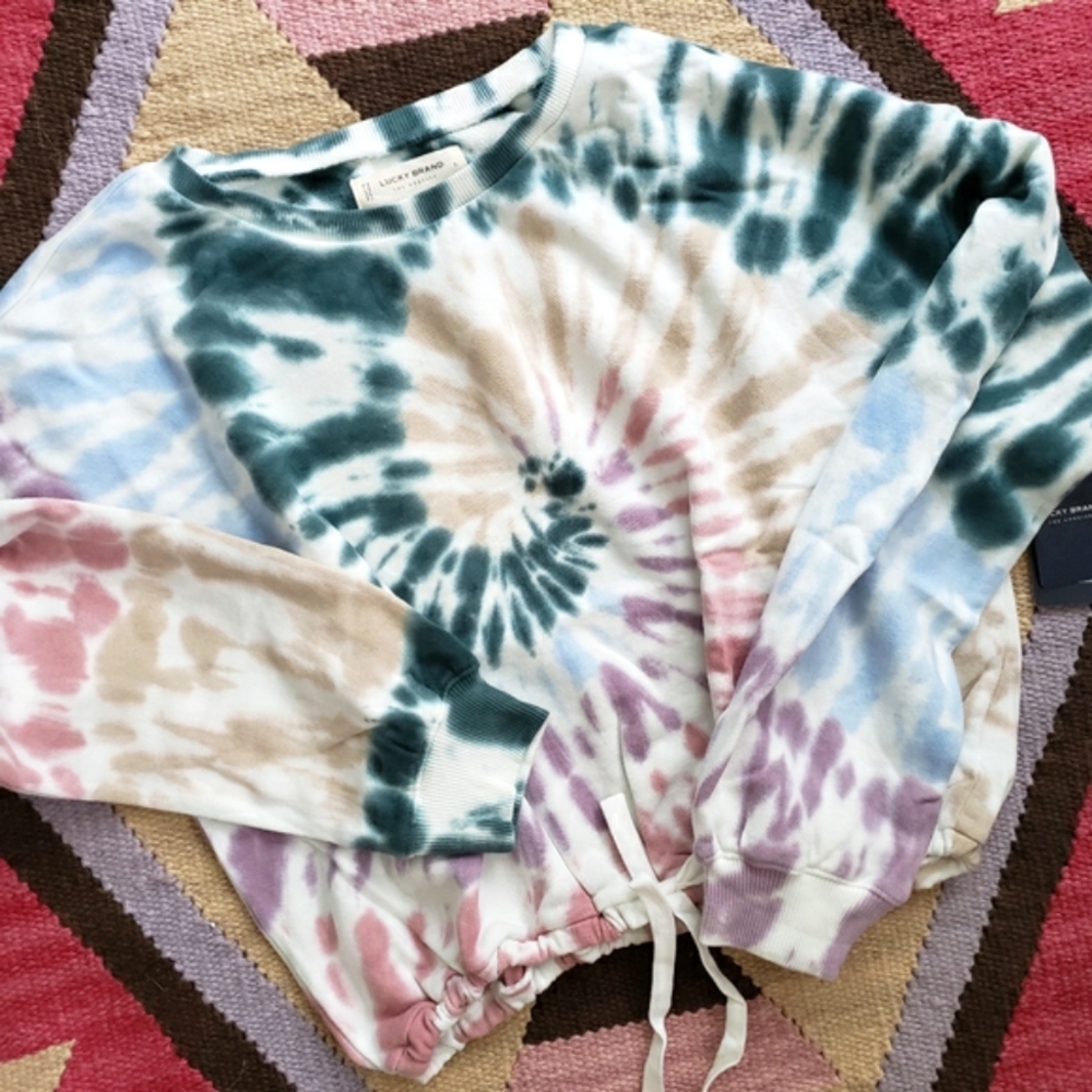 Lucky Brand Iris Tie Dye Sweatshirt Large